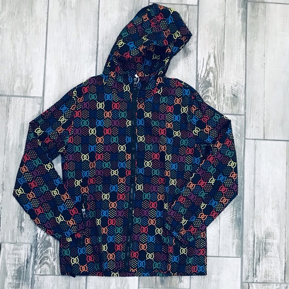 Neon Lightweight Windbreaker Hooded Rain Jacket - Picture 3 of 5